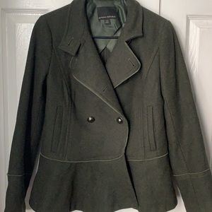 Mario Bellucci for Banana Republic green wool winter jacket Size XS